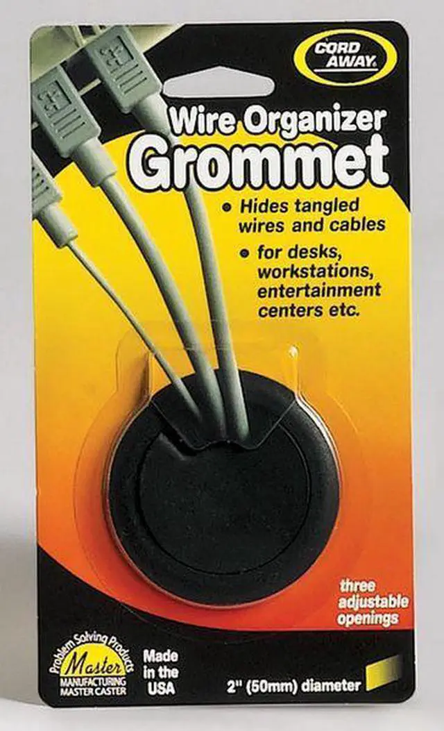 Alt view image 4 of 7 - Grommet, Desk, 2 In Dia, 1 1/8 In H, Blk