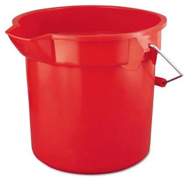 Alt view image 17 of 20 - Rubbermaid Commercial BRUTE Round Utility Pail 14qt Red 2614RED