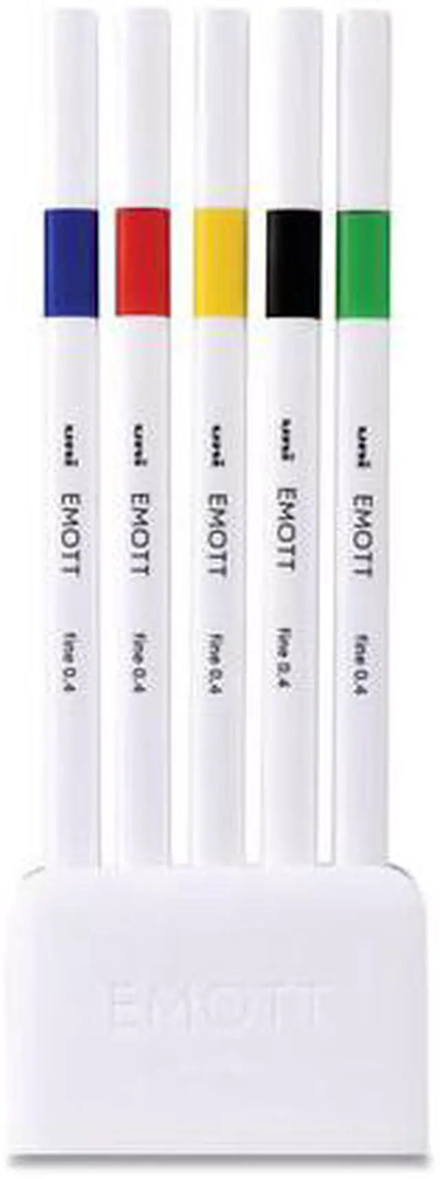 Alt view image 4 of 14 - Uni-ball EMOTT Porous Point Pens Fine 0.4 mm Assorted Ink 5 Pack 24828