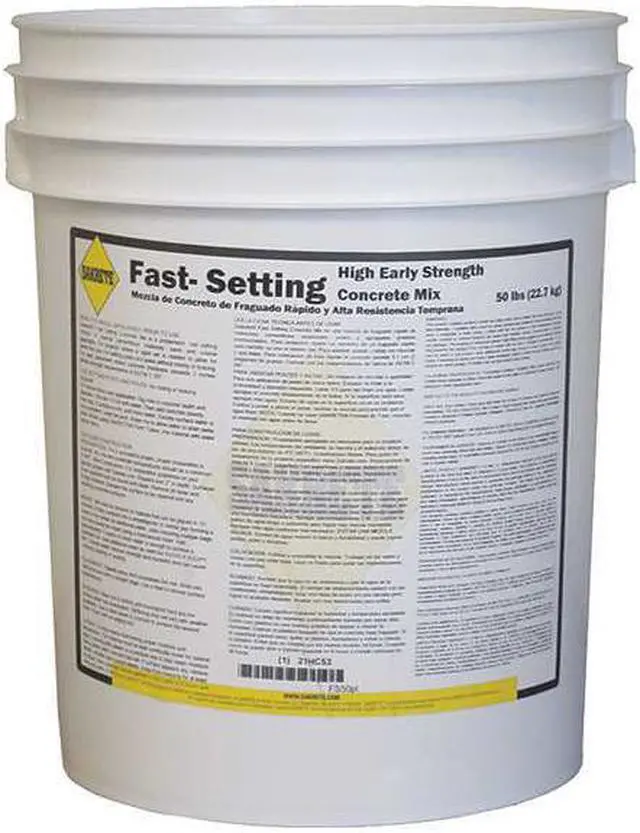 Alt view image 2 of 2 - SAKRETE 120019 Concrete Mix, Pail, Gray, Fast Setting