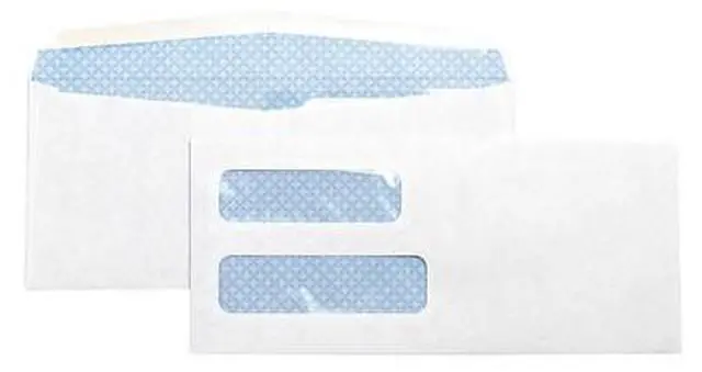 Alt view image 9 of 17 - Business Source Double Window Envelope No. 10 4-1/8"x9-1/2" 500/BX White 36694