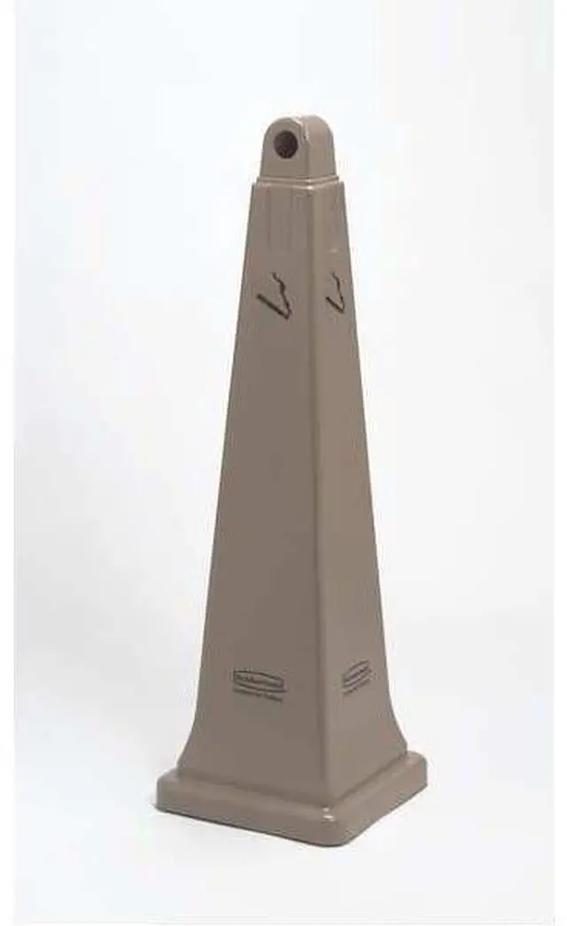 Alt view image 4 of 8 - RUBBERMAID FG9W3000SSTON Cigarette Receptacle,1 gal.,Sandstone