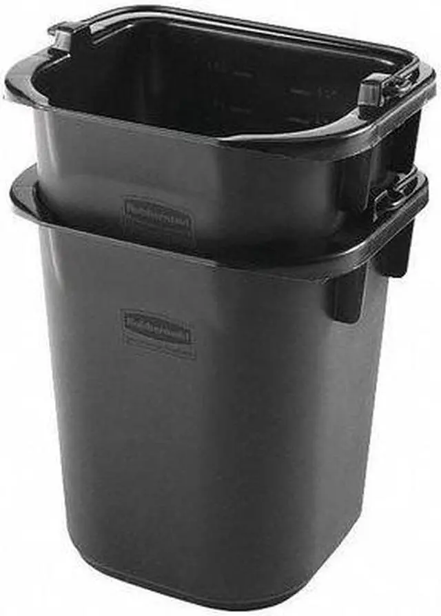 Alt view image 4 of 7 - Executive Heavy Duty Pail Black Plastic 5 Quarts 9.3 w x 7.5 d x 8.5 h