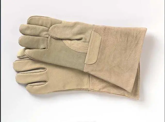 Alt view image 3 of 5 - STEINER P750-L Welding Gloves, Gauntlet Cuff, Straight Thumb, Pigskin, L, 1 PR