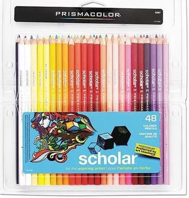 Alt view image 6 of 7 - Scholar Colored Woodcase Pencils, 48 Assorted Colors/Set