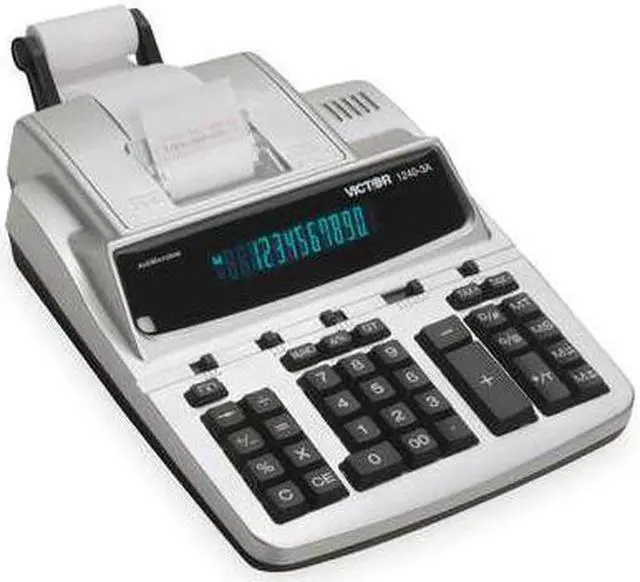 Alt view image 16 of 20 - Victor 1240-3A Antimicrobial Printing Calculator Black/Red Print 4.5 Lines/Sec 12403A