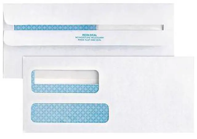 Alt view image 10 of 20 - Business Source Double Window Envelopes No. 9 3-7/8"x8-7/8" 500/BX White 36681