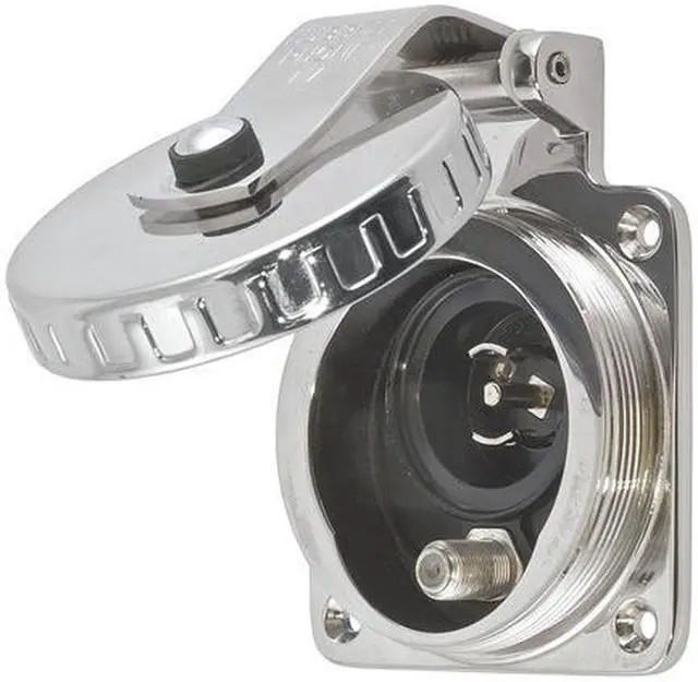 Alt view image 2 of 4 - HUBBELL HBLPHTVSS PHONE/TV INLET ROUND STAINLESS STEEL