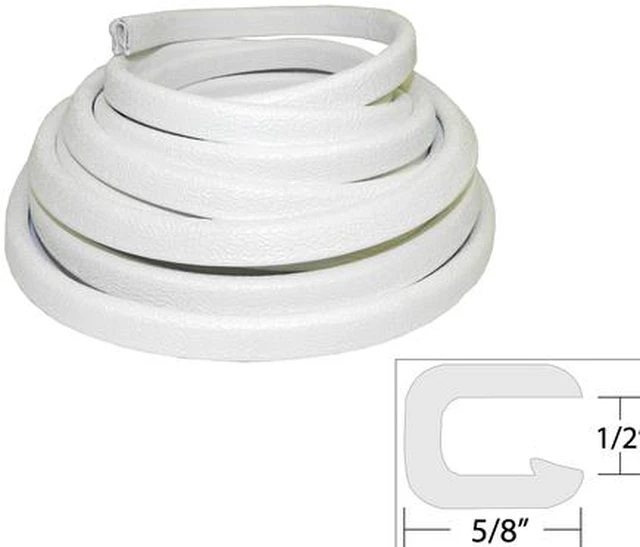 Alt view image 5 of 6 - TACO FLEXIBLE VINYL TRIM 1/2" OPENING X 5/8" WHITE 25'