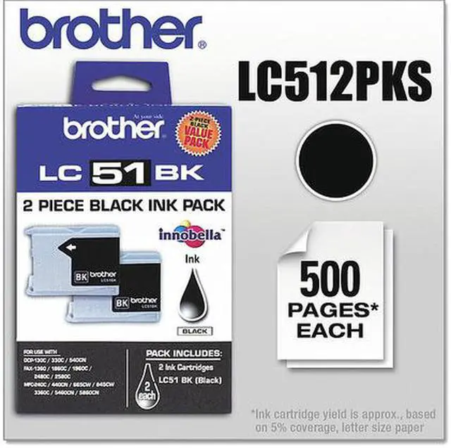 Alt view image 11 of 17 - Brother International Corporat Black Ink Cartridge-2 Pack