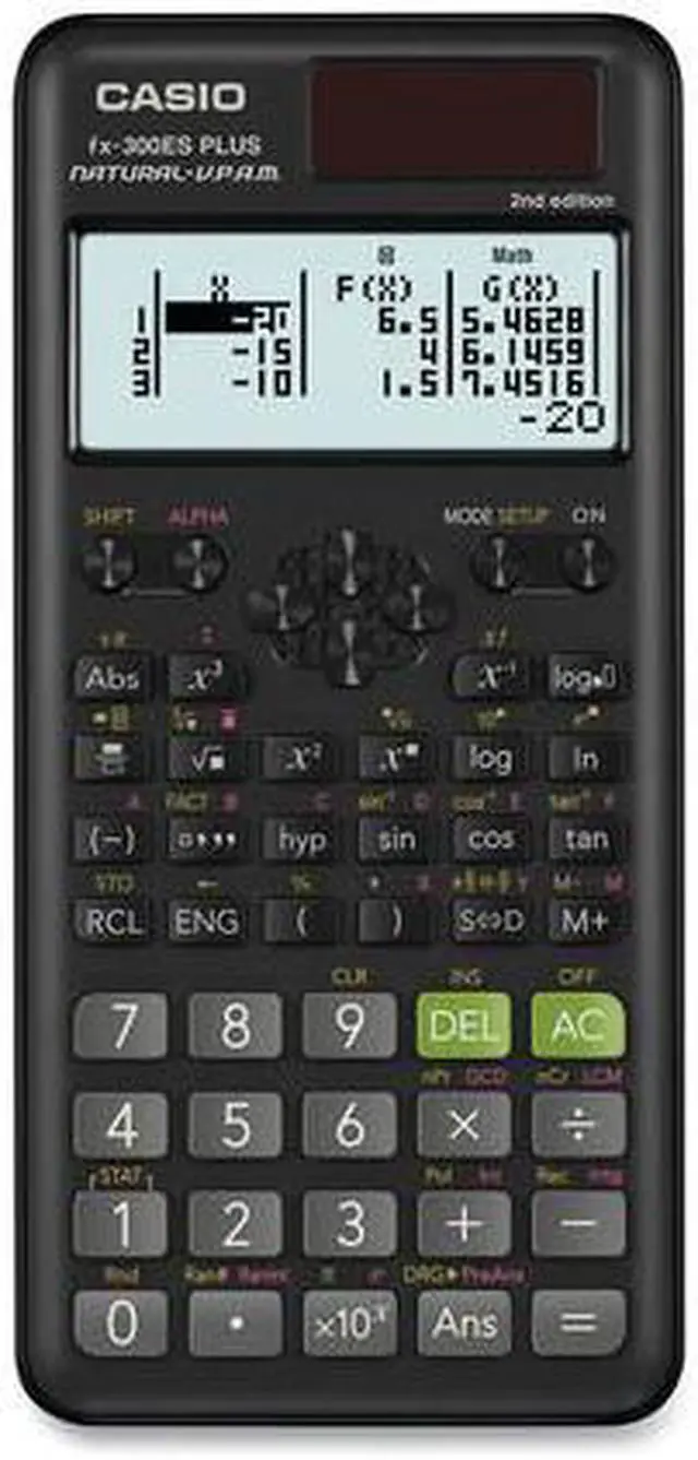 Alt view image 8 of 16 - FX-300ES Plus 2nd Edition Scientific Calculator, 16-Digit LCD, Black FX300ESPLS2