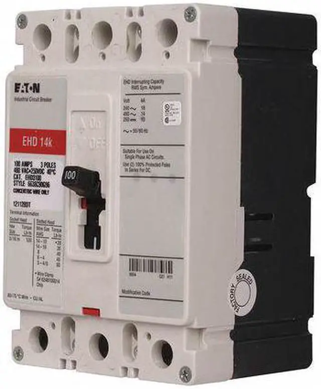 Main image of Eaton Circuit Breaker,  60 Amps,  Number of Poles:  3,  480VAC AC Voltage Rating