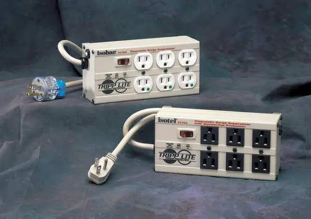 Alt view image 7 of 7 - Isobar Surge, 6  Outlet, 6 Ft Cord, RJ11