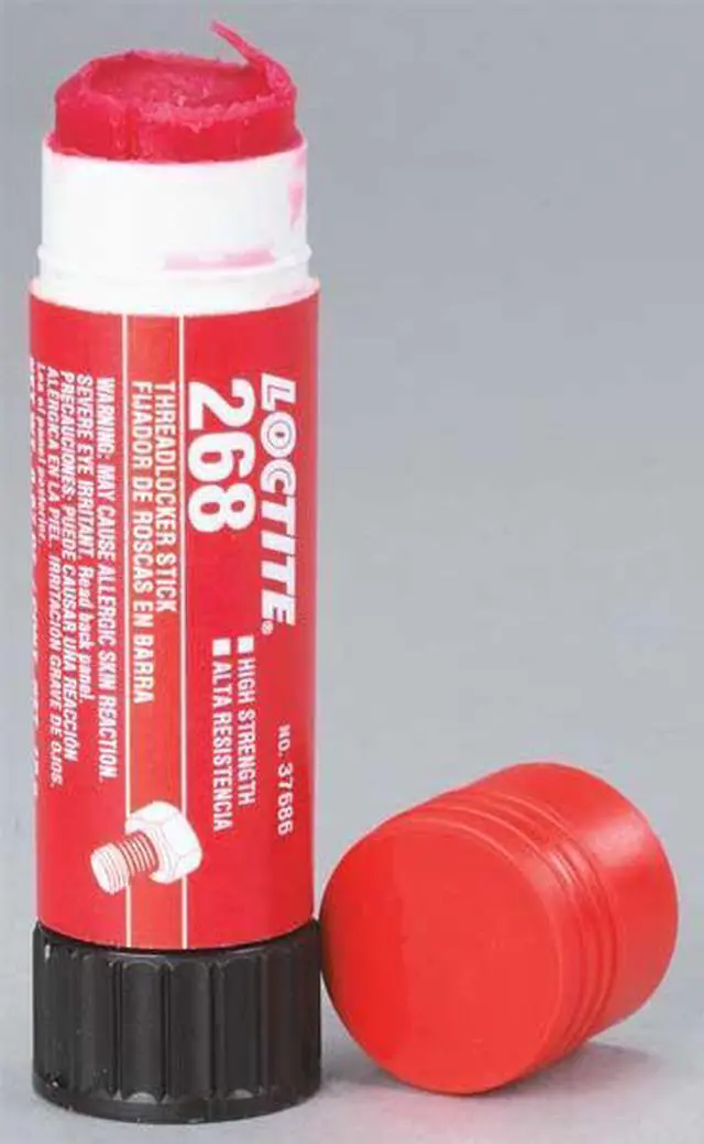 Alt view image 6 of 8 - 268™ High-Strength Threadlocker Solid Stick, 19 G, 1/4 in to 3/4 in Dia, Red
