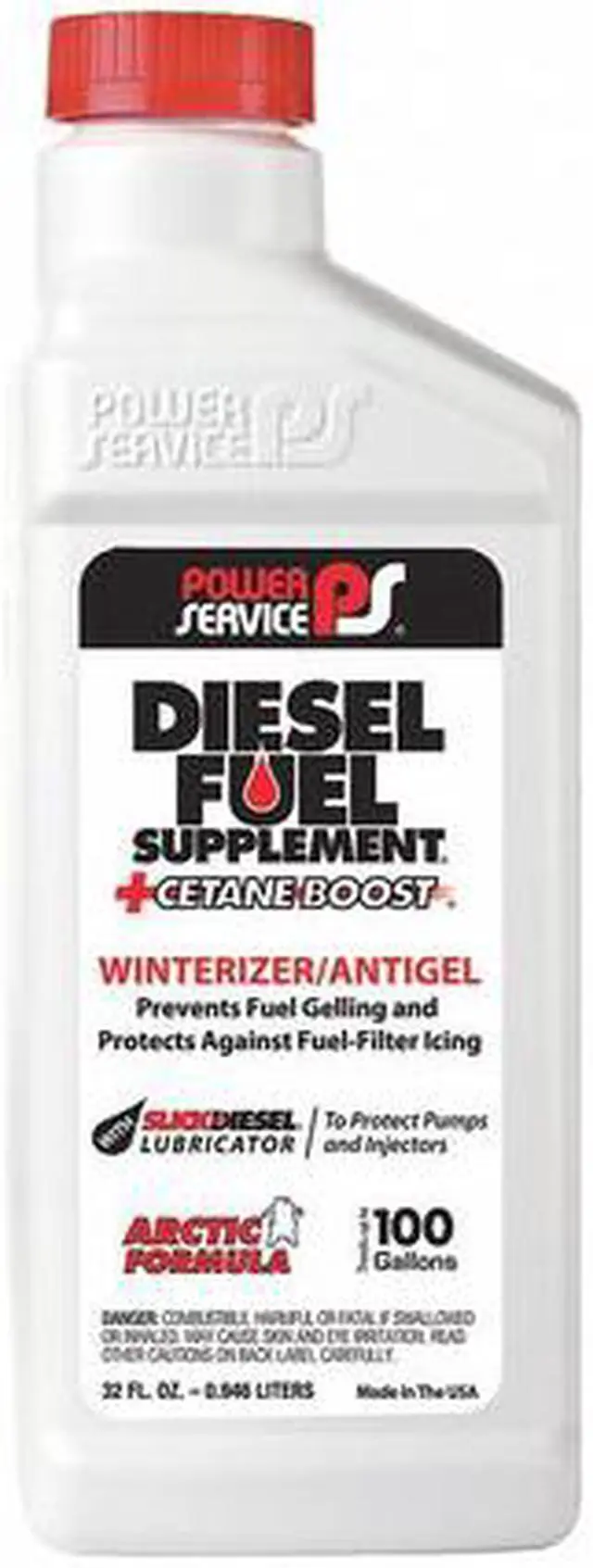 Main image of POWER SERVICE 1025-12 Diesel Fuel Supplement, Amber, 32 oz.