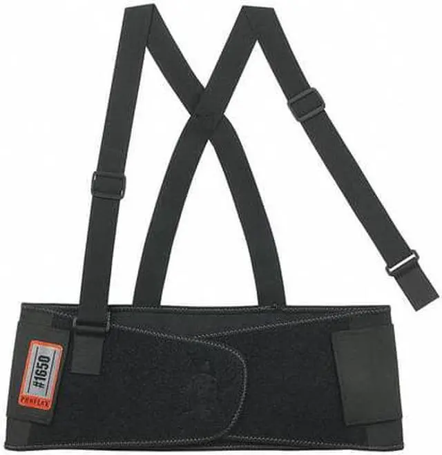Alt view image 6 of 7 - Ergodyne Economy Elastic Back Support 7-1/2"x30" Black 11092