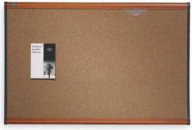Alt view image 7 of 13 - Prestige Bulletin Board, Brown Graphite-Blend Surface, 48 X 36, Cherry Frame