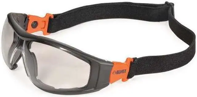 Alt view image 5 of 9 - ELVEX GG-45C-AF Safety Glasses, Wraparound Clear Polycarbonate Lens, Anti-Fog,