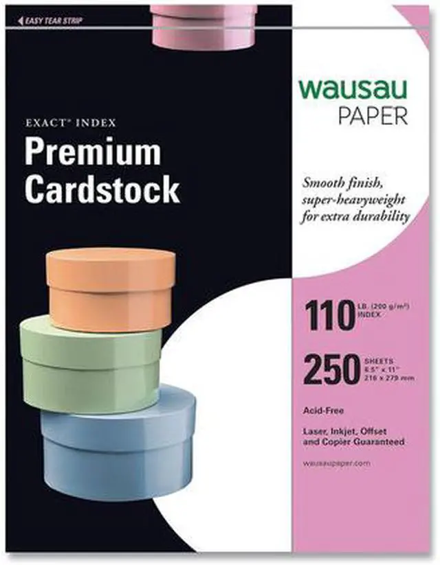 Alt view image 3 of 6 - Exact Index Cardstock Paper 110 lbs 8.5" x 11" White 812234