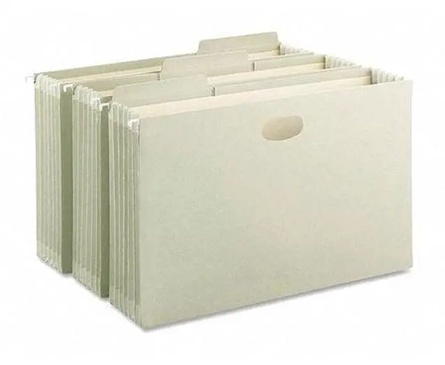 Alt view image 6 of 6 - Smead Manufacturing Company SMD64324 Hanging Pockets- Heavy Duty- 5-.25in..- Exp.- Legal- Moss