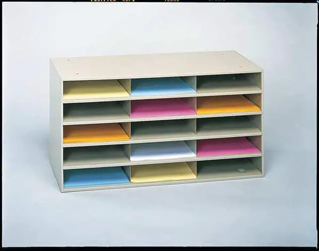 Alt view image 4 of 6 - DURHAM MFG 434-08 Literature Rack,Compartment 15,Blk