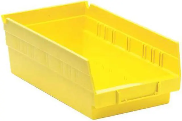 Alt view image 6 of 6 - QUANTUM STORAGE SYSTEMS QSB102YL Yellow Shelf Bin, 11-5/8"L x 6-5/8"W x 4"H