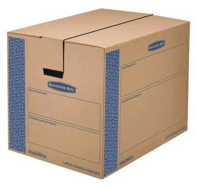 Alt view image 10 of 13 - Bankers Box 0062901 SmoothMove Moving Storage Box- Extra Strength- Large- 18w x 24d x 18h- Kraft