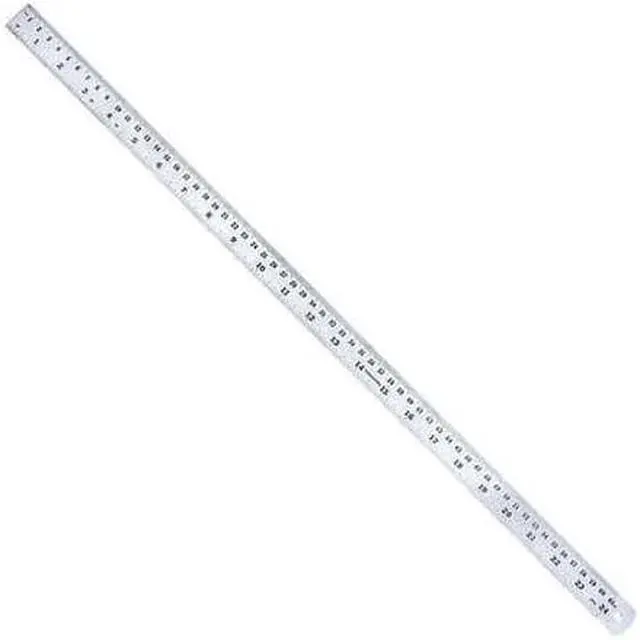 Alt view image 2 of 2 - GROZ 1333 Stainless Steel Ruler, 24", English/Met