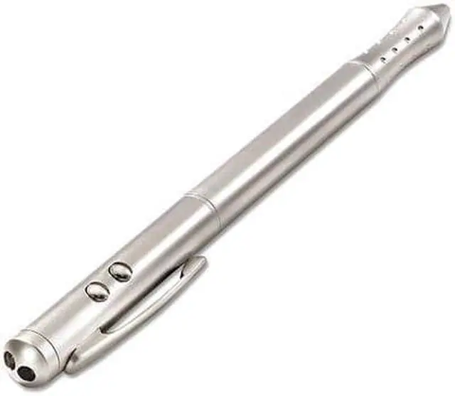 Alt view image 10 of 15 - Quartet MP-2800Q 4-Function Executive Laser Pointer, Class 2, PDA Stylus, Pen, LED Light, Silver