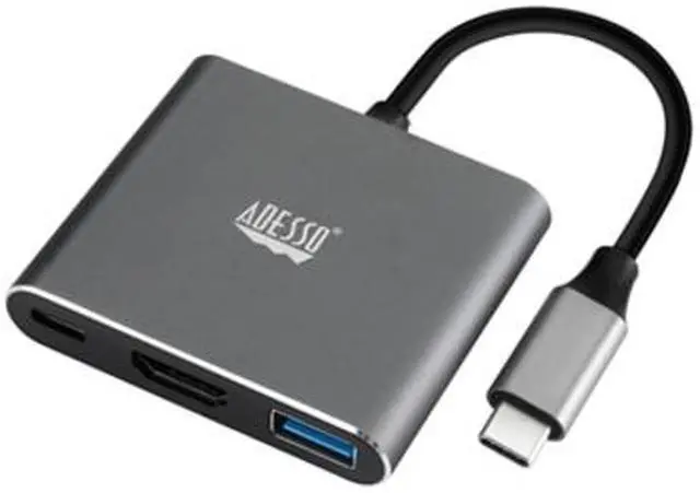Alt view image 10 of 20 - Adesso 3-IN-1 USB-C Multi-Port Docking Station TAA Compliant AUH4010