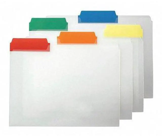 Alt view image 8 of 10 - Smead Manufacturing Company SMD10530 File Folder- Ltr- .33in.- Poly Color Tabs- Asst