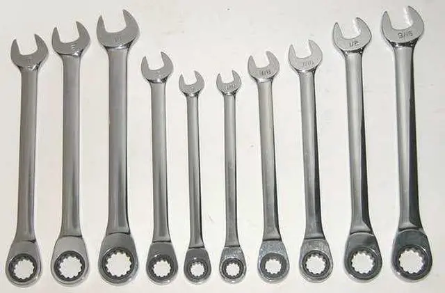 Alt view image 5 of 6 - WESTWARD 1LCF4 Ratcheting Wrench Set,Pieces 10