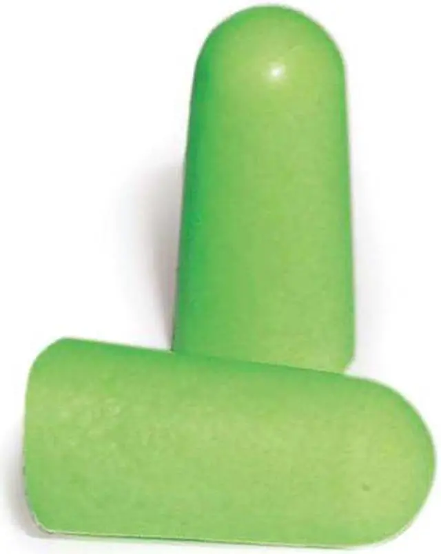 Alt view image 6 of 10 - Moldex Pura-Fit Single-Use Earplugs Cordless 33NRR Bright Green 200 Pairs 6800