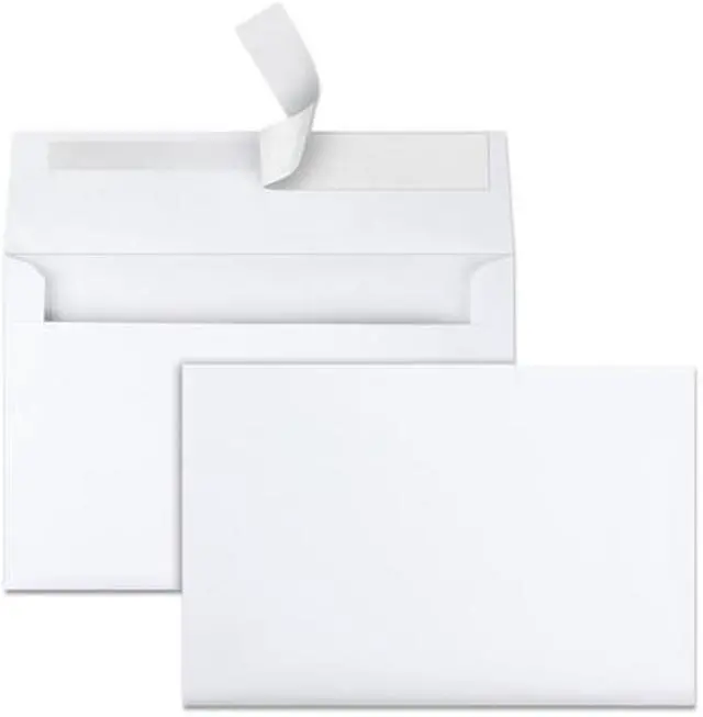 Alt view image 13 of 16 - Quality Park 10750 Greeting Card/Invitation Envelope, Announcement - 5.75" x 8.75" - 24 lb - Peel & Seal - 100/Box - White