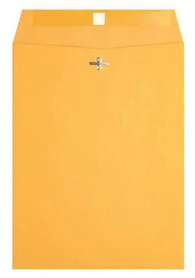 Alt view image 9 of 13 - Business Source Clasp Envelopes 28 lb. 9"x12" 100/BX Brown Kraft 36663