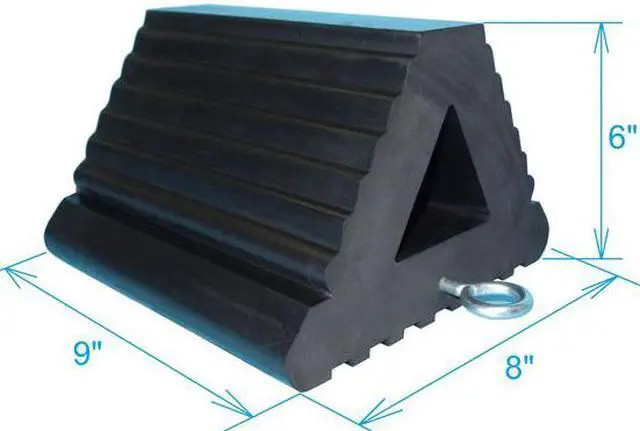 Alt view image 2 of 3 - ZORO SELECT 1GUL1 Wheel Chock,9In W x 6 InH,Black