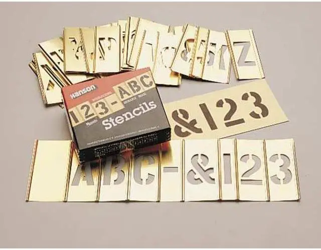 Alt view image 2 of 3 - C.H. HANSON 10071 Interlocking Stncls,Numb & Letters,Brass