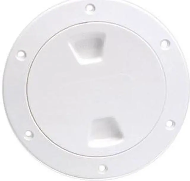 Alt view image 4 of 7 - Beckson 4" Smooth Center Screw-Out Deck Plate - White