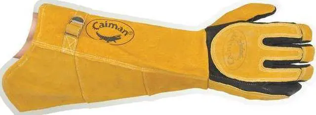 Alt view image 9 of 11 - CAIMAN 1878-5 1878 Welding Gloves, Extended Gauntlet Cuff, Wing Thumb, Premium