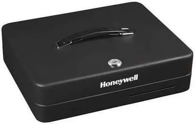 Alt view image 2 of 2 - Honeywell Safes & Door Locks - 6113 Deluxe Key Lock Cash Box, 0.23-Cubic Feet, Black
