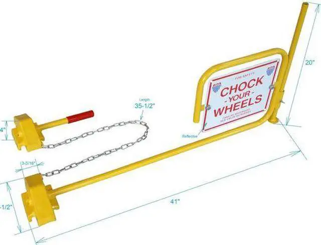 Alt view image 2 of 2 - ZORO SELECT 22XW92 Rail Car Wheel Chocks and Flag