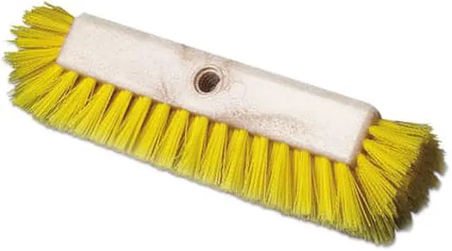 Alt view image 10 of 16 - Boardwalk Dual-Surface Scrub Brush Plastic Fill 10" Long Yellow 3410
