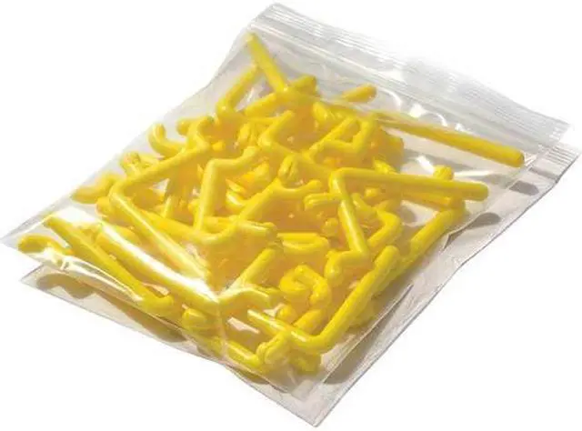 Alt view image 2 of 3 - FUNCTIONAIRE 25-FH3-2 Locking Pegboard Hooks,2in.L,Yellow,PK25