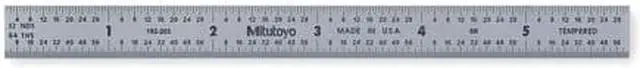 Alt view image 3 of 3 - MITUTOYO 182-203 Steel Rule,Flexible,6 In,32/64/10/100ths