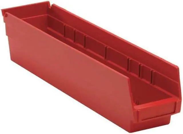 Alt view image 6 of 6 - QUANTUM STORAGE SYSTEMS QSB103RD Red Shelf Bin, 17-7/8"L x 4-1/8"W x 4"H