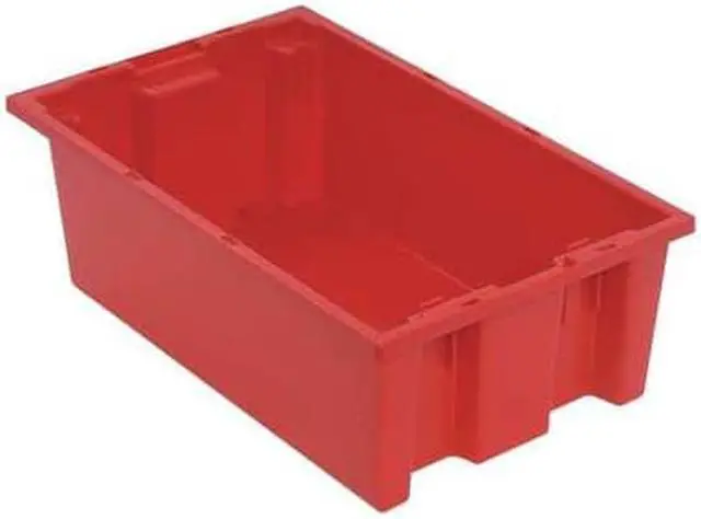 Main image of QUANTUM STORAGE SYSTEMS SNT180RD Stack & Nest Storage Container, 3.7 gal, 18 in