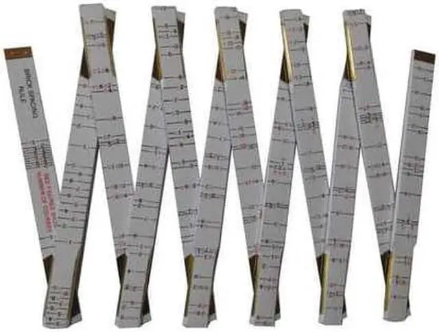 Main image of WESTWARD 30PC17 Brick Mason Folding Rule,72 in.,Standard