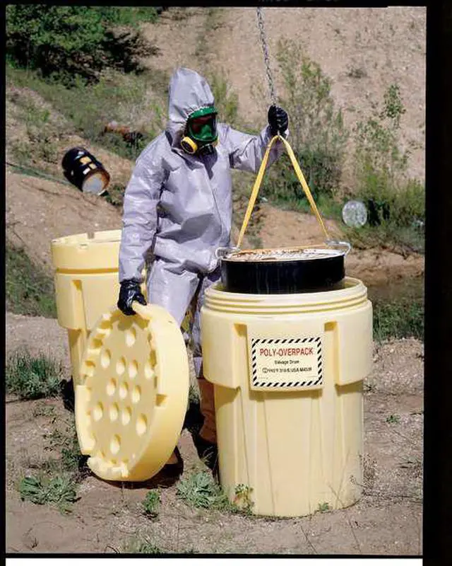 Alt view image 2 of 4 - ENPAC 1065-YE Open Head Salvage Drum, Polyethylene, 65 gal, Unlined, Yellow