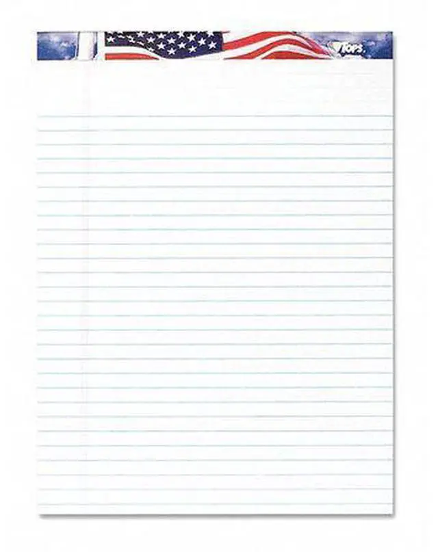 Alt view image 4 of 4 - TOPS American Pride Writing Tablet
50 Sheet - 16 lb - 8.50" x 11.75" - 3 / Pack - White Paper