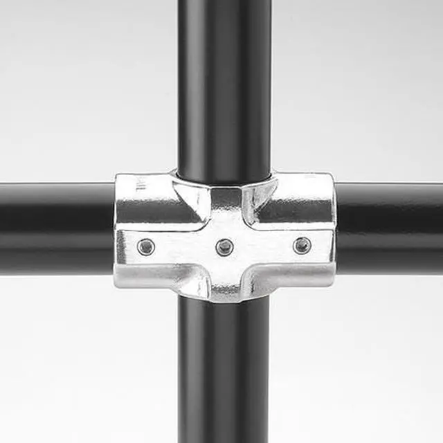 Alt view image 3 of 3 - HOLLAENDER 7E-8 Structural Pipe Fitting, Cross-E, Aluminum, 1.5 in Pipe Size,